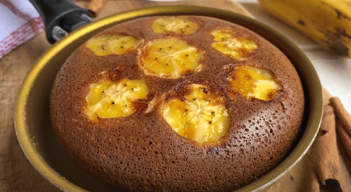 Receita de bolo de banana de frigideira